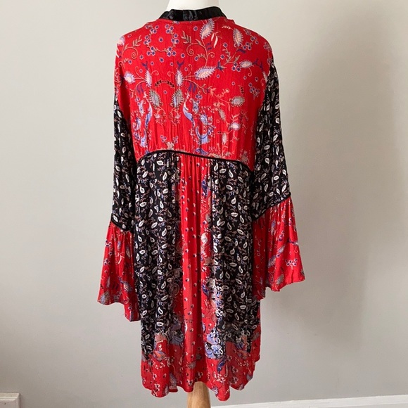 SOLD OUT NWT Boho Gypsy Patchwork Kimono Velvet S - Picture 7 of 13